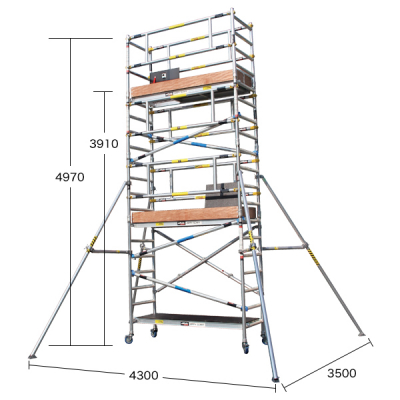 高所作業台 JAS 3.9m(3段)延長セット