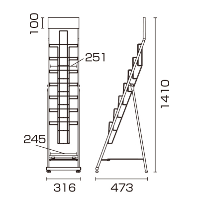 ptbgbN A4 7i ܂肽ݎ LX^[t W316~D473~H1410mm 