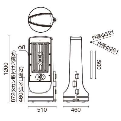 X^hTC120 ̂ڂz_[t  X^hŔ W510~D460~H120mm 