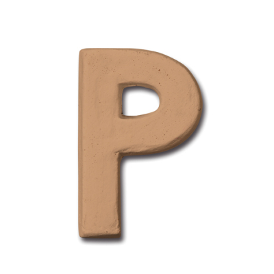 テラコッタアルファベット(小文字) p