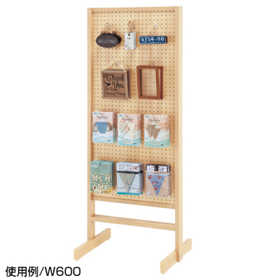 両面有孔パネルスタンド シナ クリア W600