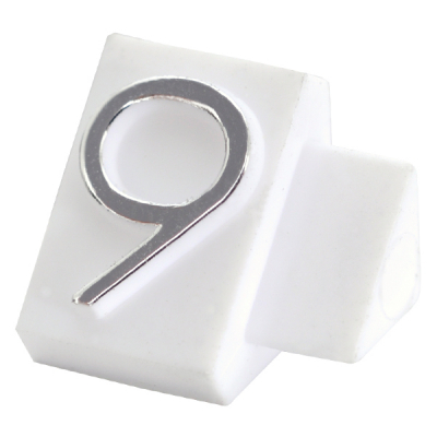 プライスキューブ補充用単品 L用 白/銀文字 9