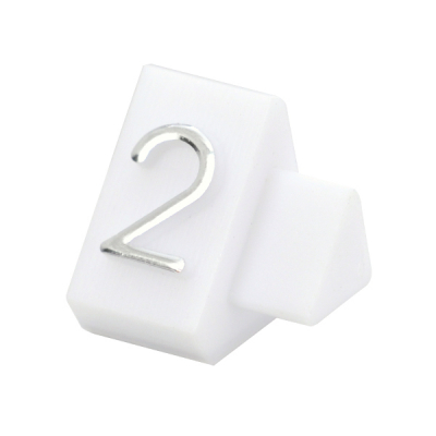 プライスキューブ補充用単品 M用 白/銀文字 2
