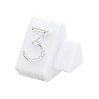 プライスキューブ補充用単品 M用 白/銀文字 3