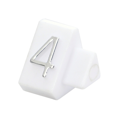 プライスキューブ補充用単品 M用 白/銀文字 4