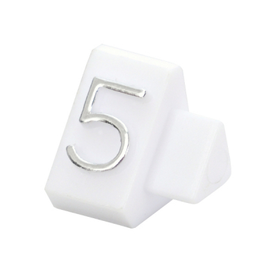 プライスキューブ補充用単品 M用 白/銀文字 5