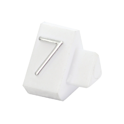 プライスキューブ補充用単品 M用 白/銀文字 7
