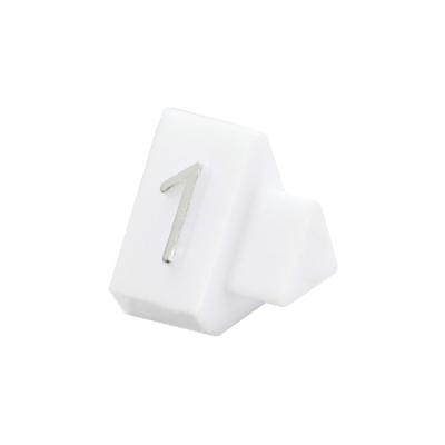 プライスキューブ補充用単品 S用 白/銀文字 1
