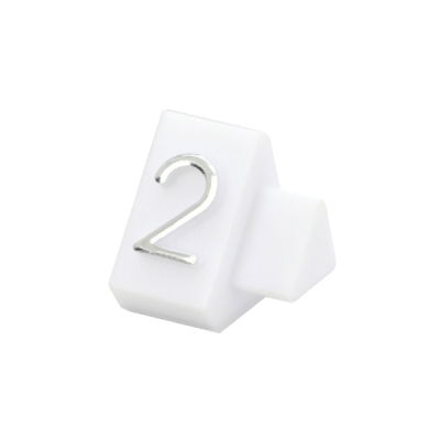 プライスキューブ補充用単品 S用 白/銀文字 2