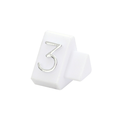 プライスキューブ補充用単品 S用 白/銀文字 3