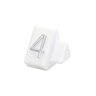 プライスキューブ補充用単品 S用 白/銀文字 4