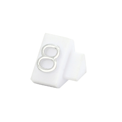 プライスキューブ補充用単品 S用 白/銀文字 8