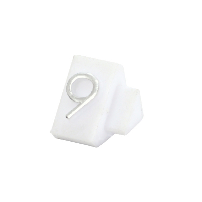 プライスキューブ補充用単品 S用 白/銀文字 9
