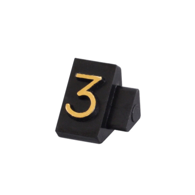 ニュープライスキューブ補充用単品S用 黒/金文字 3