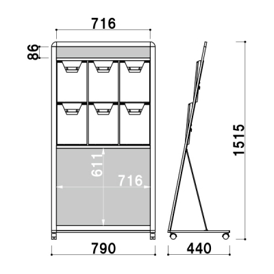 J^OX^h PRL-432 {̃ubN L^ A432i Lpʔt W555~D440~H1515mm 