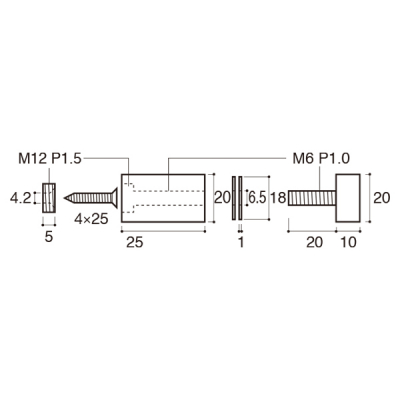 ǖʗpAZbg PT-A20F pCv25 N[bLS Pt.POP[s[eB[|bv]σrXZbg20mm 