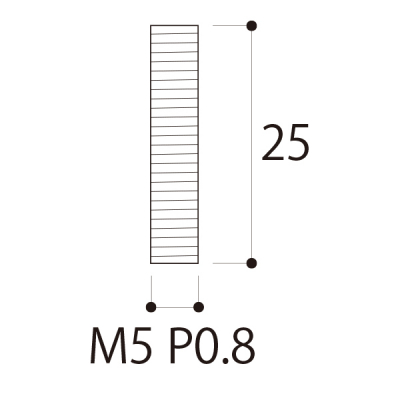 SlW M5~25mm Pt.POP[s[eB[|bv]9mm 