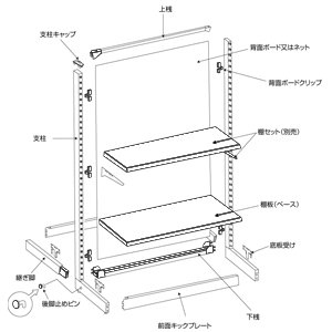 X`[Y wʃ{[h ЖʃX^[giṔjAWX^[t W750~H2,100mm ubN