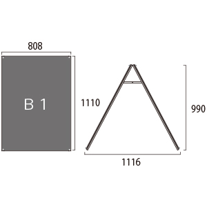 X^h BPSSK-B1LRB  A~A}Cgdグ  W808~H990mm B1 