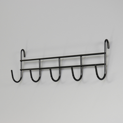 HF-51 5連フック 黒 店舗用品 販促用品 陳列什器 ネット什器用フック