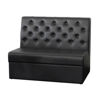 グレーのボタン留めファブリックソファ グレーのボタン留め