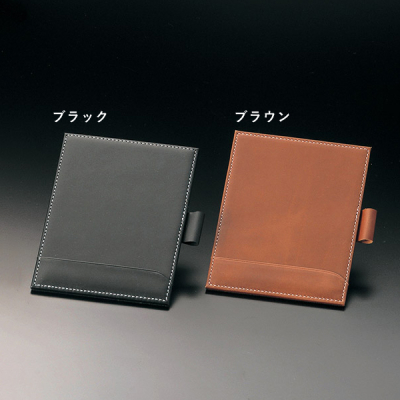 本革メモホルダー1枚タイプ MH-21 ブラック - 店舗用品のミセダス