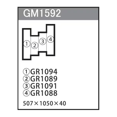 GM1592 gݍ킹O[ 4A