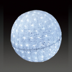 LEDクリスタルグローボール イルミネーションモチーフライト 屋外 防雨 ホワイト（大）Φ800mm