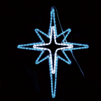 LEDロープライト スター GL02  防滴仕様 700×800mm ブルー/ホワイト