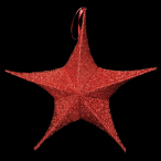 シャインクロススター 星形 ポリエステル製 レッド 65cm