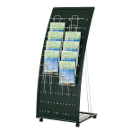 カタログスタンド PRX-072 A4判2列7段 折りたたみ式 キャスター付 W608×D533×H1450mm