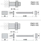 |sbN sAXtbN PN20-16C N[ ی^Ǖt σrX16mm ʔ3-12mmp 